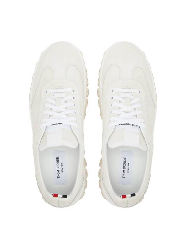 Calf Suede Cable Knit Sole Field Shoes White - THOM BROWNE - BALAAN 5