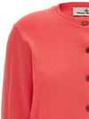 Bea Embroid Logo Cotton Cardigan Coral - VIVIENNE WESTWOOD - BALAAN 5