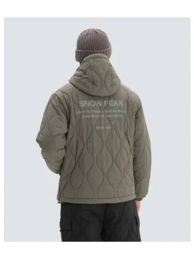 Recycled Quilted Hooded Anorak Dark Khaki S24WUFPJ04 - SNOW PEAK - BALAAN 1