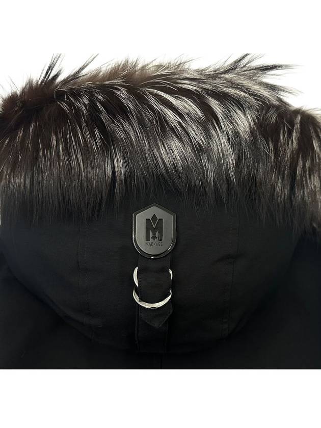 Edward Silver Fox Fur Hoodie Down Parka Black - MACKAGE - BALAAN 10