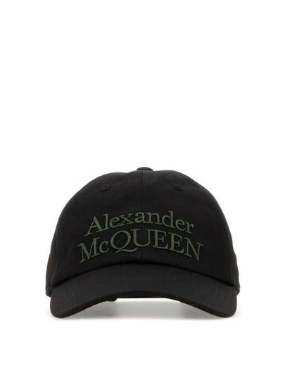 Signature Embroidered Logo Ball Cap Green Black - ALEXANDER MCQUEEN - BALAAN 2