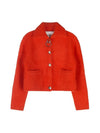 Hailey Hairy Mini Knit Jacket Red - ANDERSSON BELL - BALAAN 2