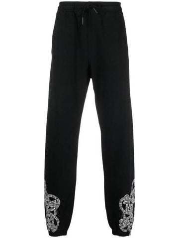 Training Logo Print Jogger Track Pants Black - MARCELO BURLON - BALAAN 1