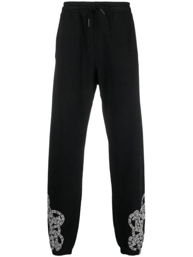 Training Logo Print Jogger Track Pants Black - MARCELO BURLON - BALAAN 2