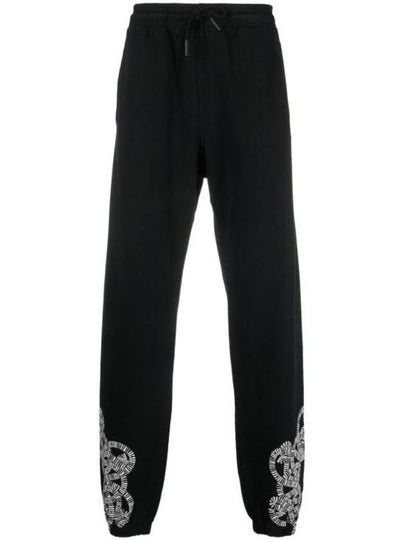 Training Logo Print Jogger Track Pants Black - MARCELO BURLON - BALAAN 2