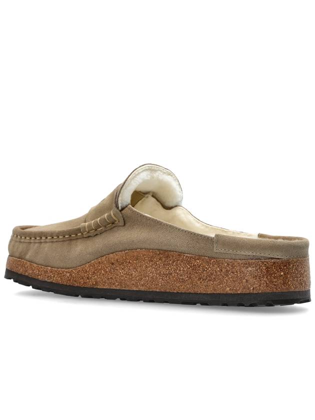 Birkenstock Slides Naples Shearling, Men's, Beige - BIRKENSTOCK - BALAAN 5