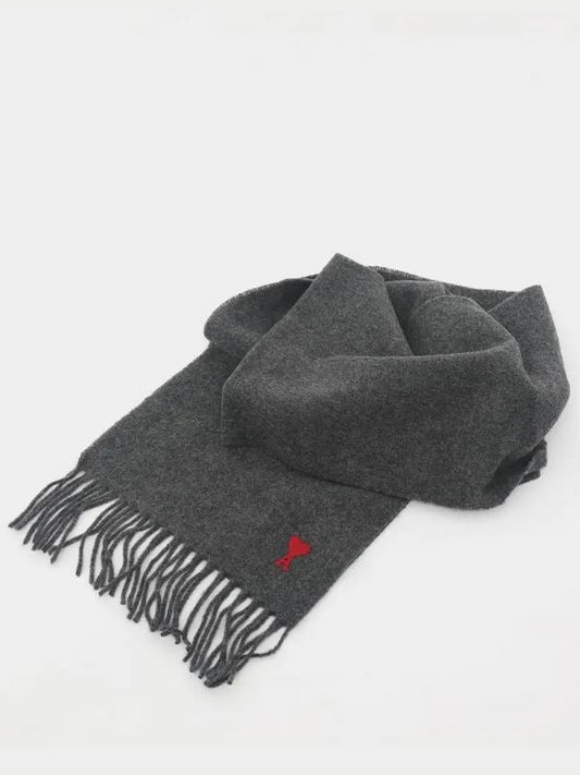 Muffler Scarf BFUSF405 334 061 DARK GRAY - AMI - BALAAN 2