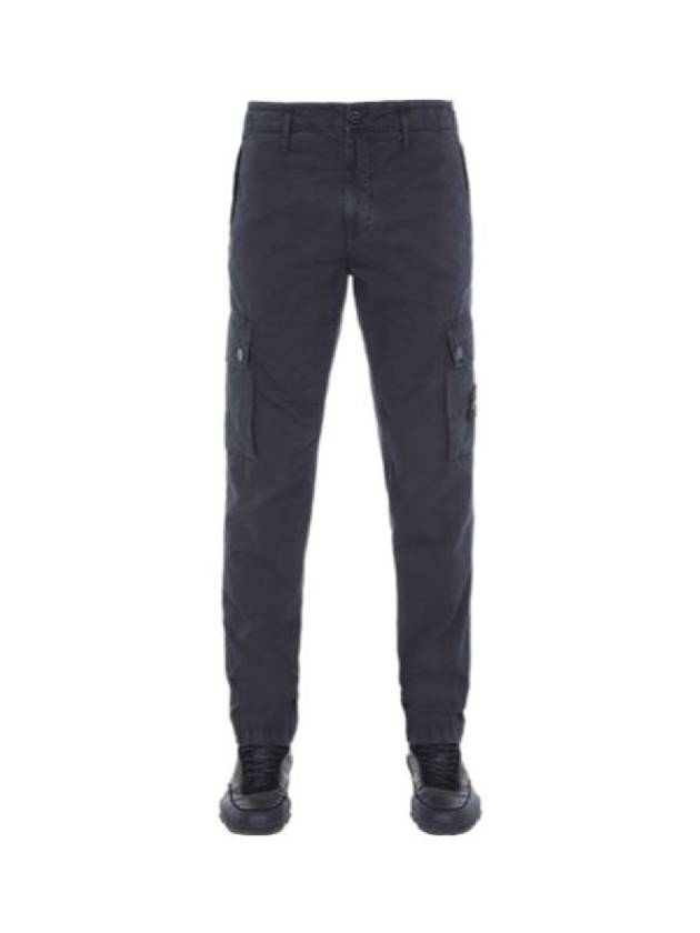 Men's Wappen Patch Cargo Track Pants Steel Grey - STONE ISLAND - BALAAN 2