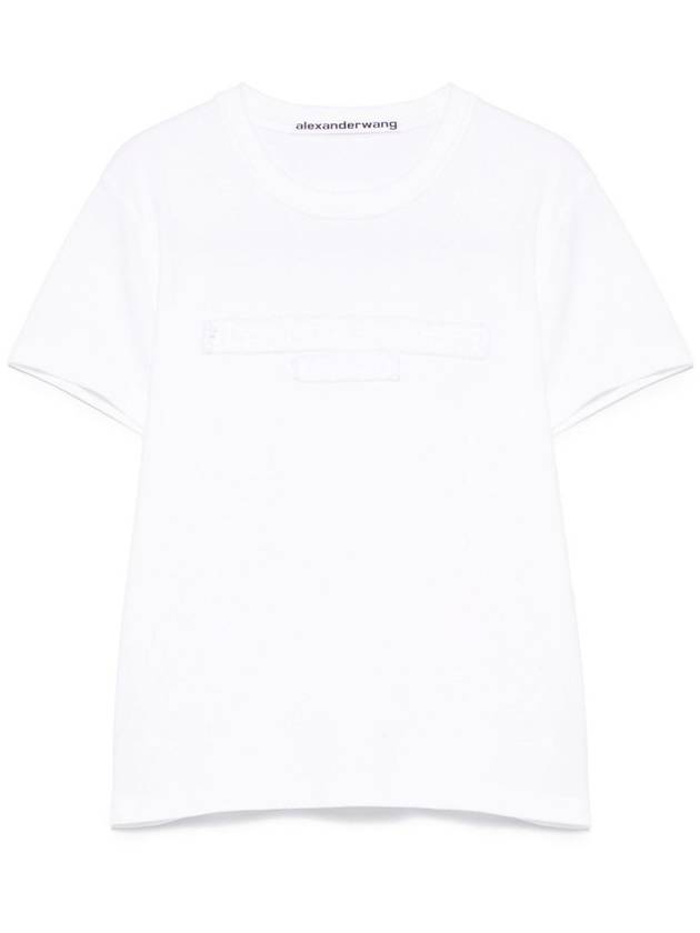 Alexander Wang Worn-Out Effect Logo Cotton Jersey T-Shirts Clothing - ALEXANDER WANG - BALAAN 1