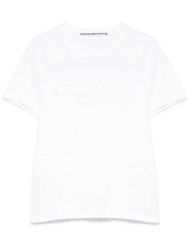 Alexander Wang Worn-Out Effect Logo Cotton Jersey T-Shirts Clothing - ALEXANDER WANG - BALAAN 1