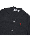 Heart Waffen Cardigan AX N080 051 2 GRAY - COMME DES GARCONS - BALAAN 7