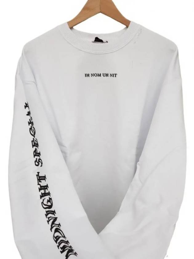 NUS19284 001 Lettering Sweatshirt White - IH NOM UH NIT - BALAAN 3