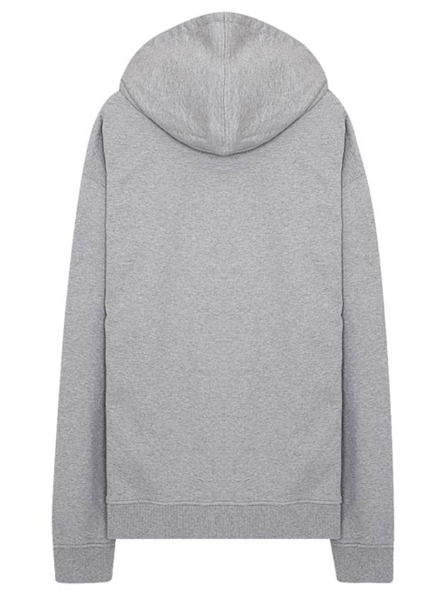 Heart Small Logo Hoodie Grey - AMI - BALAAN 3