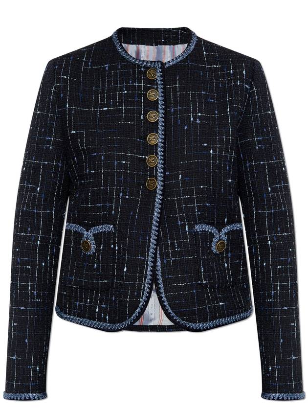 Etro Tweed Jacket, Women's, Navy Blue - ETRO - BALAAN 1