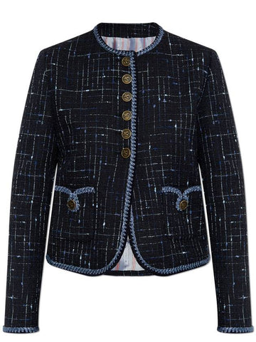 Etro Tweed Jacket, Women's, Navy Blue - ETRO - BALAAN 1