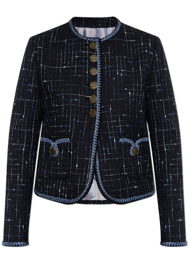 Etro Tweed Jacket, Women's, Navy Blue - ETRO - BALAAN 1