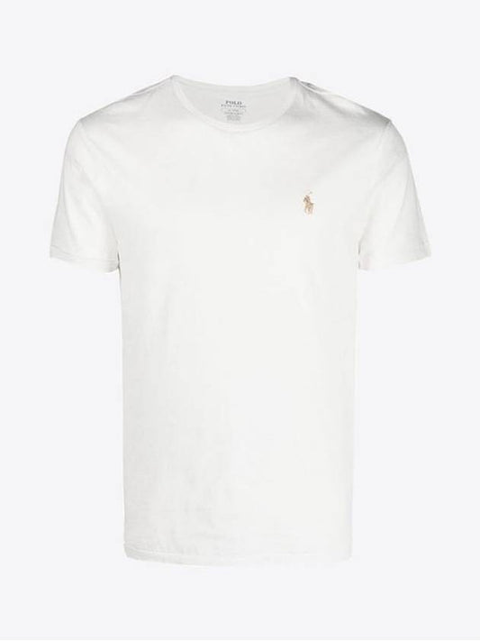 Polo Men s Pony Logo Embroidered Slim Fit Short Sleeve T Shirt White 710671438309 - RALPH LAUREN - BALAAN 1