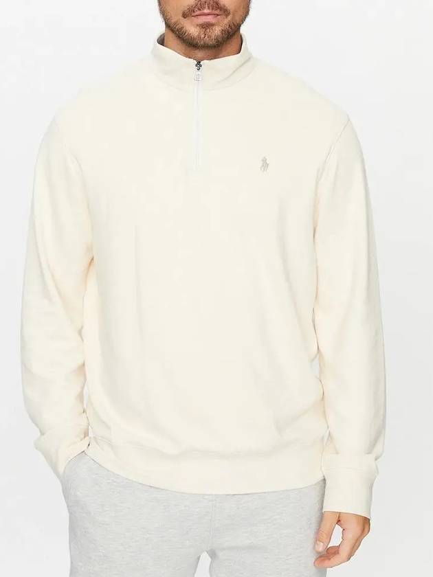 Logo Half Zip-up Sweatshirt Cream - POLO RALPH LAUREN - BALAAN 3