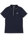 Sleeve piping frill short sleeve t-shirt NAVY - 20THHOLE - BALAAN 1