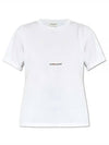 Rive Gauche Short Sleeve T-Shirt White - SAINT LAURENT - BALAAN 2