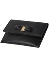 Vara Bow Card Walletr Black - SALVATORE FERRAGAMO - BALAAN 6