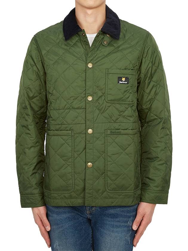 Kenning Quilting  Logo Patch Jacket Green - BARBOUR - BALAAN 5