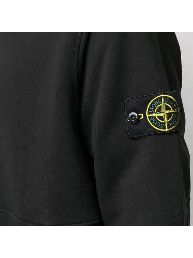 Wappen Side Zipper Pocket Sweatshirt Black - STONE ISLAND - BALAAN 7