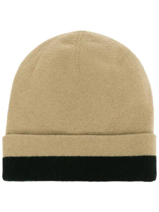 Cashmere Intarsia Logo Beanie Brown - BURBERRY - BALAAN 4