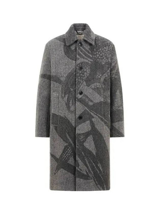 Men's printed wool single coat gray 271596 - DRIES VAN NOTEN - BALAAN 1