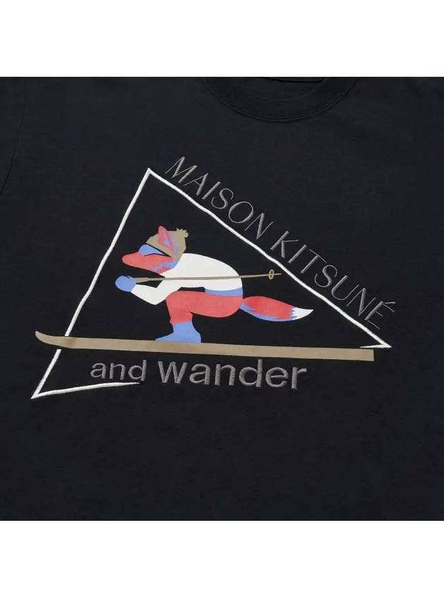 5743284911 010 X&Wonder Ski Fox Logo Print Short Sleeve TShirt - MAISON KITSUNE - BALAAN 3