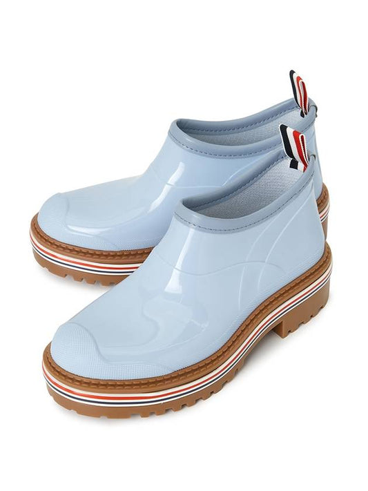 Women's Molded Rubber Garden Middle Boots Blue - THOM BROWNE - BALAAN 1