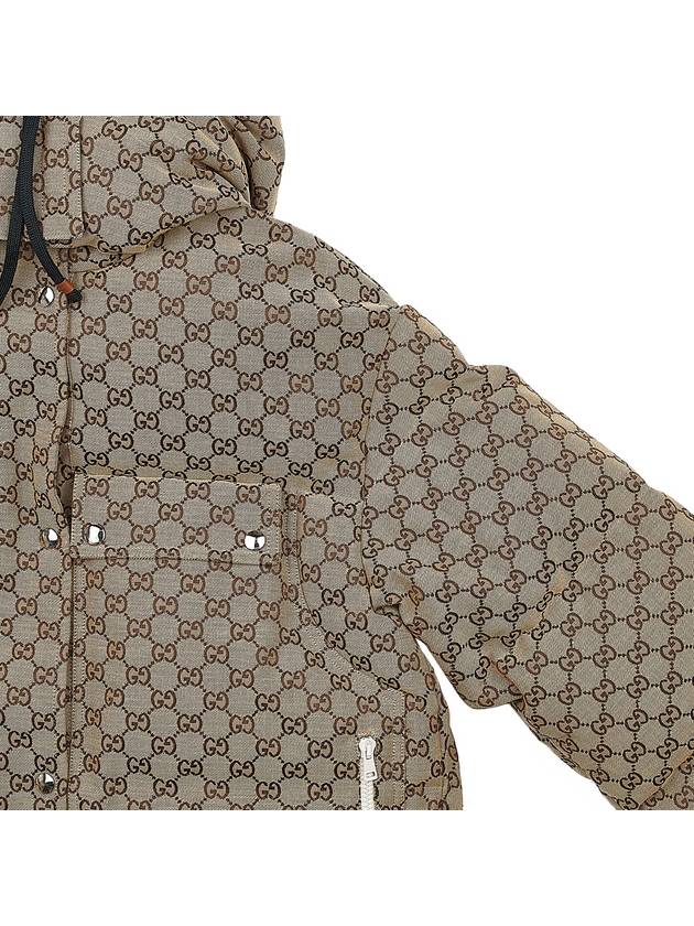 GG Canvas Hooded Padding Brown - GUCCI - BALAAN 5