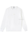 Logo Patch Cotton Sweatshirt White - CP COMPANY - BALAAN 2