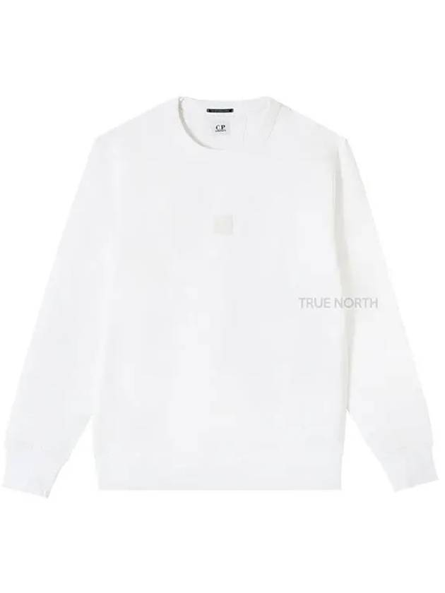 Logo Patch Cotton Sweatshirt White - CP COMPANY - BALAAN 2