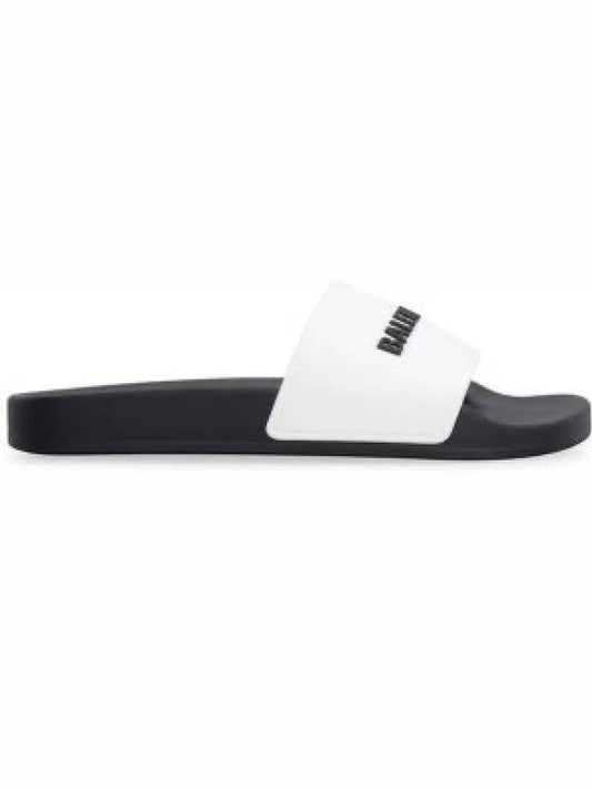 Embossed Logo Band Slippers White Black - BALENCIAGA - BALAAN 2