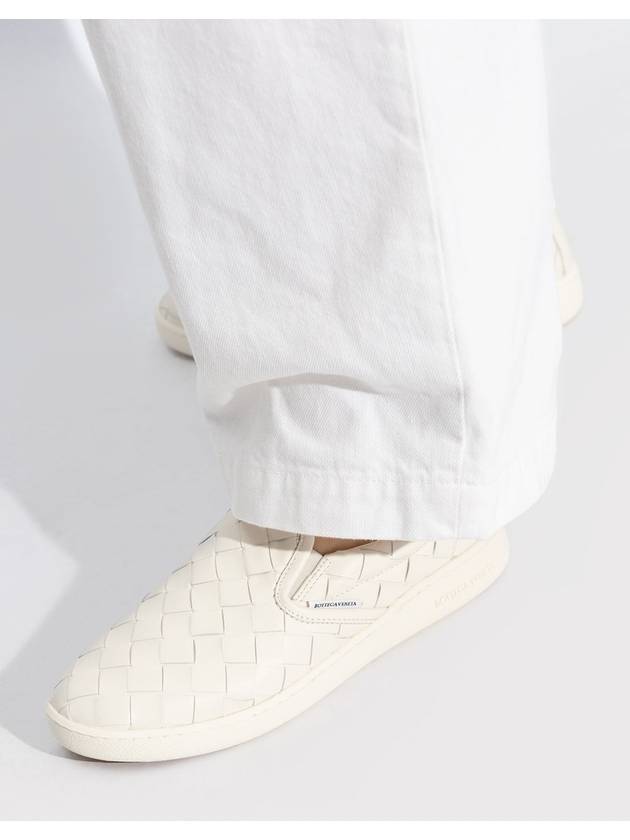 Sawyer Intrecciato Calfskin Slip-Ons White - BOTTEGA VENETA - BALAAN 7