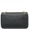 Saffiano Leather Chain Shoulder Bag Black - PRADA - BALAAN 3