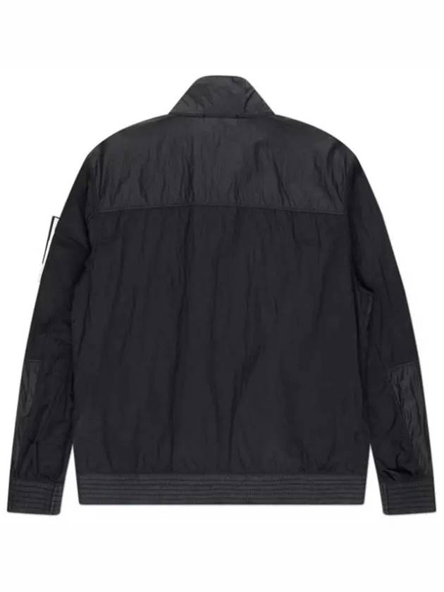 Logo Patch Recycled Nylon Track Jacket Black - STONE ISLAND - BALAAN 3