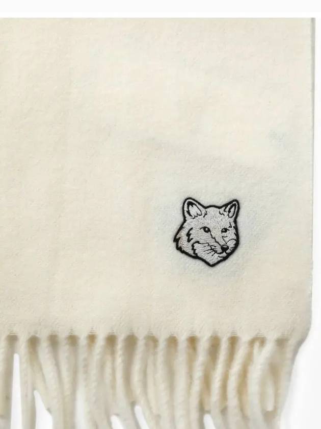 Wool Fox Head Muffler Ivory - MAISON KITSUNE - BALAAN 4