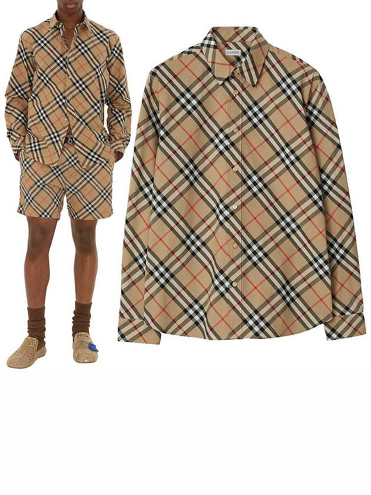 Vintage Check Long Sleeve Shirt Beige - BURBERRY - BALAAN 2