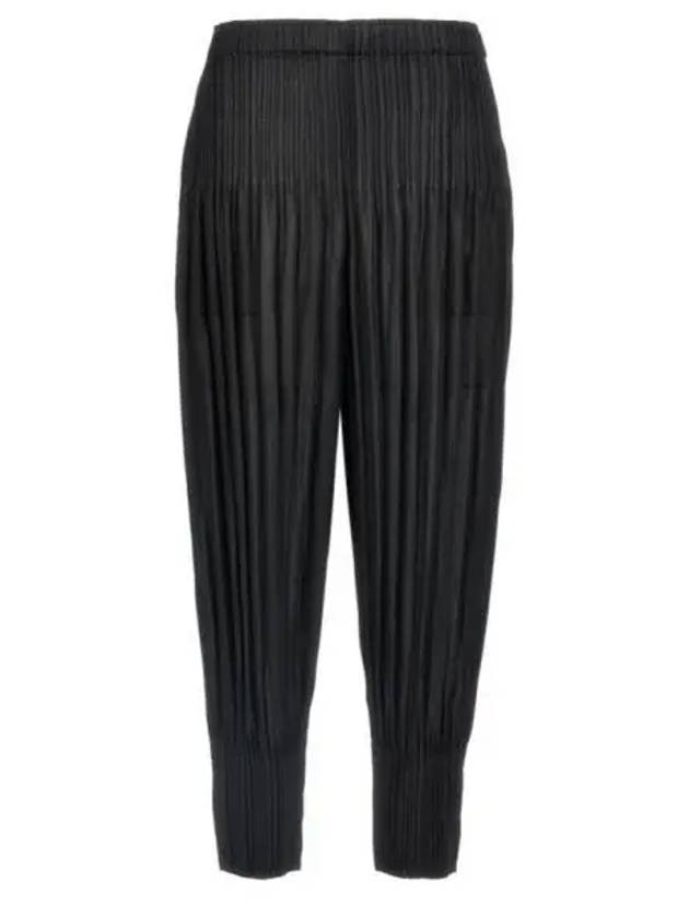 Fluffy Basic Crop Pants Black - ISSEY MIYAKE - BALAAN 2