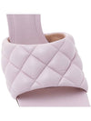 Women's Padded Mule Sandals Heel Light Pink - BOTTEGA VENETA - BALAAN 9