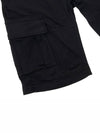 Stretch Satin Cargo Shorts Black - CP COMPANY - BALAAN 7