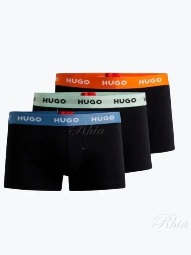 Men's Logo Waist Band Briefs 3 Pack Black - HUGO BOSS - BALAAN 2