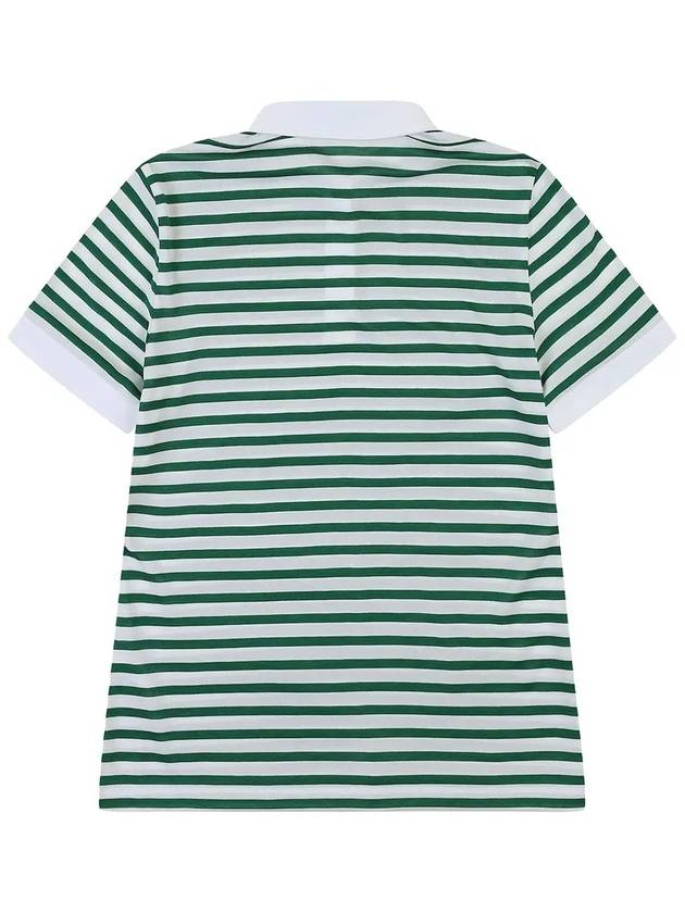 Striped Basic Golf T-Shirt GREEN - WHITEBALL - BALAAN 3