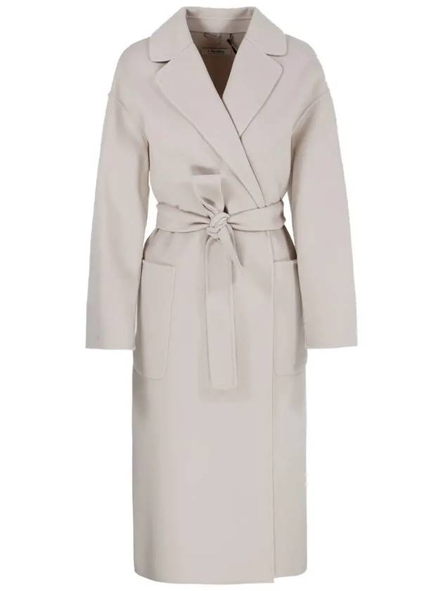 NINA Belted Wool Long Coat Sand 2390110331 099 - MAX MARA - BALAAN 1