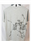 Dancing Skull Short Sleeve T-Shirt Grey - ALEXANDER MCQUEEN - BALAAN 3