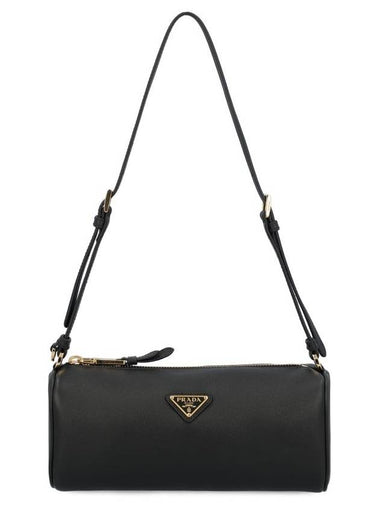 Triangle Logo Shoulder Bag Black - PRADA - BALAAN 1