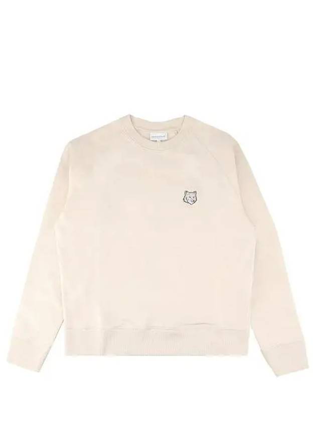 Bold Fox Head Patch Oversized Sweatshirt Beige - MAISON KITSUNE - BALAAN 2