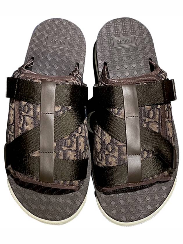 Oblique Jacquard Alpha Sandals Brown - DIOR - BALAAN 2